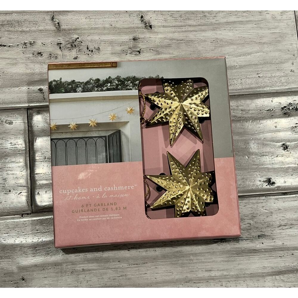 Gold Star Garland Pink Christmas Nutcracker Fairy Decor 6FT Cupcakes Cashmere - Picture 5 of 5